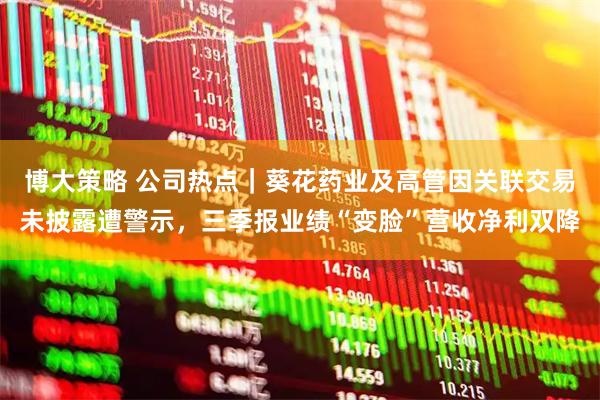 博大策略 公司热点｜葵花药业及高管因关联交易未披露遭警示，三季报业绩“变脸”营收净利双降