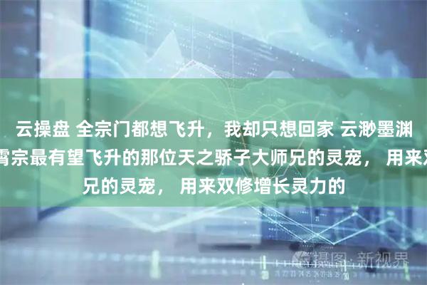 云操盘 全宗门都想飞升，我却只想回家 云渺墨渊苏清雪 我是云霄宗最有望飞升的那位天之骄子大师兄的灵宠， 　　用来双修增长灵力的